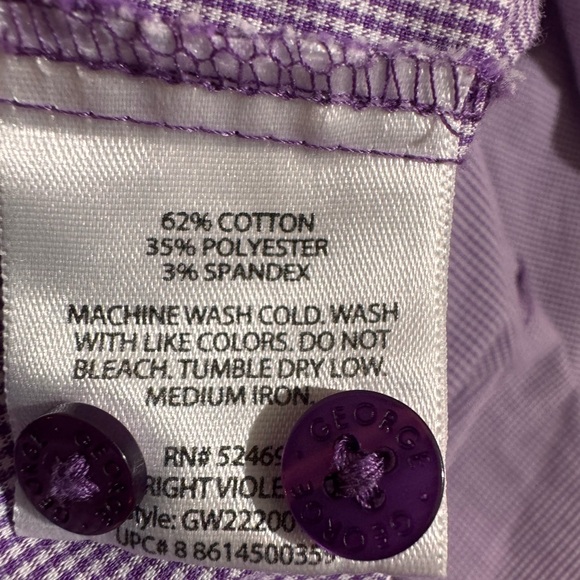 George Women's Purple Button-Up Top - Picture 5 of 5
